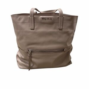 Miu Miu Beige Leather Tote
